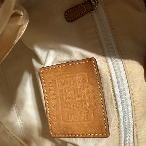 Coach Multicolor Satchel with Yellow leather Accents. - Picture 6 of 10